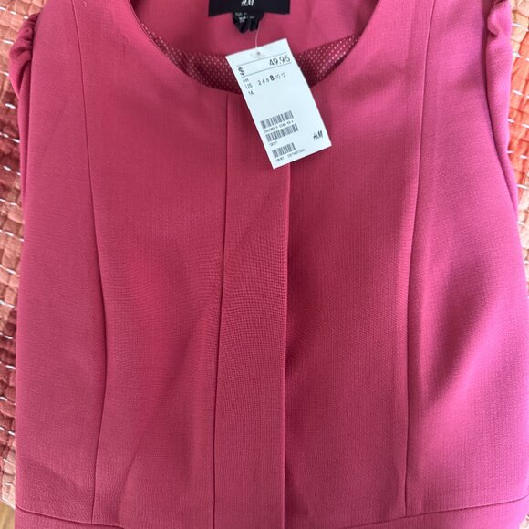 H&M Pink Long Jacket/Blazer Modern Minimalist Design - Picture 4 of 9